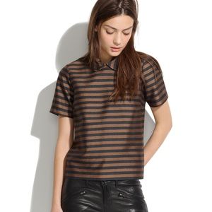 ❤️SOLD❤️ MADEWELL - Curved Collared Top